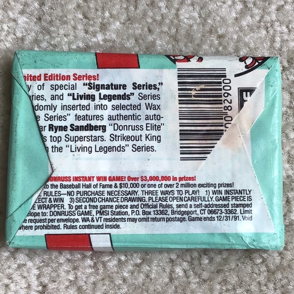 Vintage 5 Unopened pks Donruss Series 2 Baseball Cards, + Puzzle Pieces (1990) - Picture 6 of 11